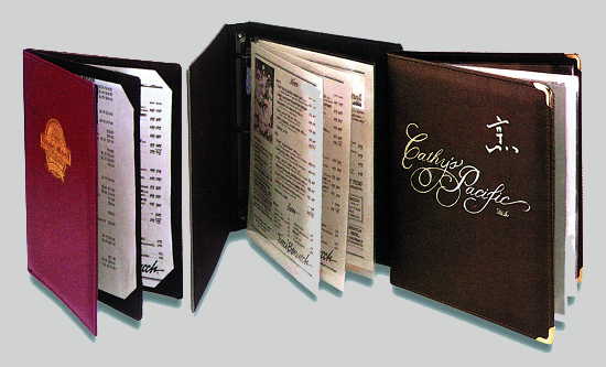 Corinthian Wine Menu Holders