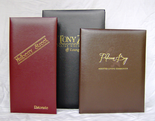 Del Mar Imitation Leather Menu Covers
