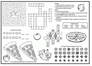 Pizza 2 Childrens menu restaurant placemats