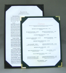 Royal Cafe Single Panel Double Sided Menu Covers | Menu Boards