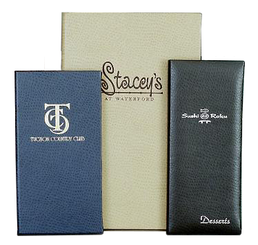 Fine Dining Menu Covers in Faux Ostrich